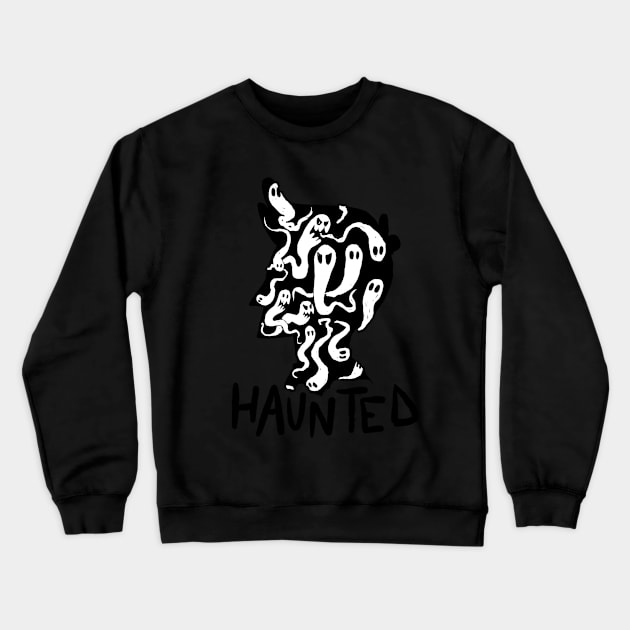 Haunted - light background Crewneck Sweatshirt by forsakenstar